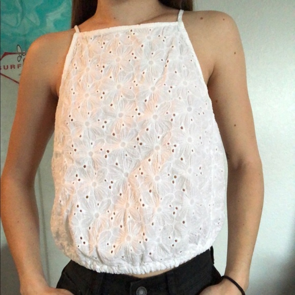 Floral tie back halter